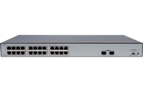 华为数通智选S1730S-L24FP2SR-A1交换机 S1730S-L24FP2SR-A1(22个10/100BASE-TX以太网端口,2个10/100/1000BASE-T以太网端口,2个千兆SFP,PoE+,交流供电) 交换容量8.8Gbps，包转发率6.54Mpps，机架式，POE功率370W，默认含挂耳