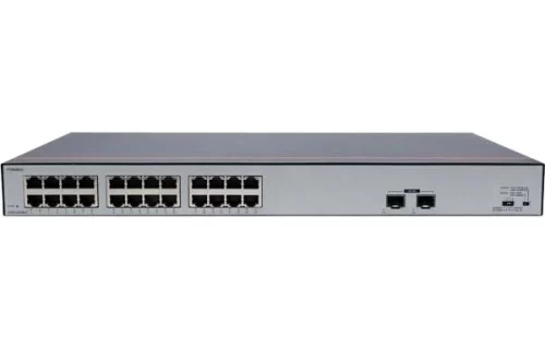 华为数通智选S1730S-L24LP2SR-A1交换机 S1730S-L24LP2SR-A1(24个10/100/1000BASE-T以太网端口,2个千兆SFP,PoE+,交流供电) 交换容量52Gbps，包转发率38.69Mpps，机架式，8K MAC，POE功率247W，默认含挂耳