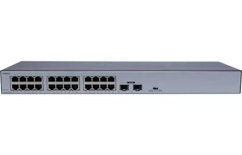 华为数通智选S1730S-L24T2SR-A1交换机 S1730S-L24T2SR-A1(24个10/100/1000BASE-T以太网端口,2个千兆SFP,交流供电) 交换容量52Gbps，包转发率38.69Mpps，机架式，静音款，8K MAC，默认含挂耳