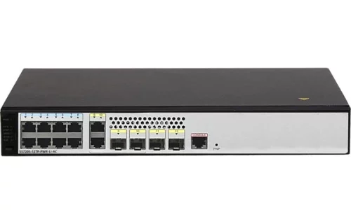 华为数通智选S5720S-12TP-PWR-LI-AC交换机 S5720S-12TP-PWR-LI-AC(8个10/100/1000Base-T以太网端口,4个千兆SFP,2个复用的10/100/1000Base-T以太网端口Combo,PoE+,124W PoE交流供电) 交换容量336Gbps/3.36Tbps，包转发率27/102Mpps