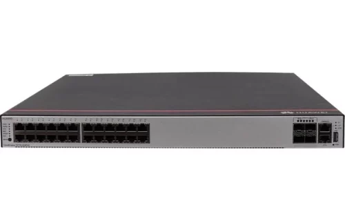 华为S5735-S24P4X交换机 S5735-S24P4X(24个10/100/1000BASE-T以太网端口,4个万兆SFP+,PoE+,可选电源)